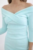 Dress fitted with a V-neck mint