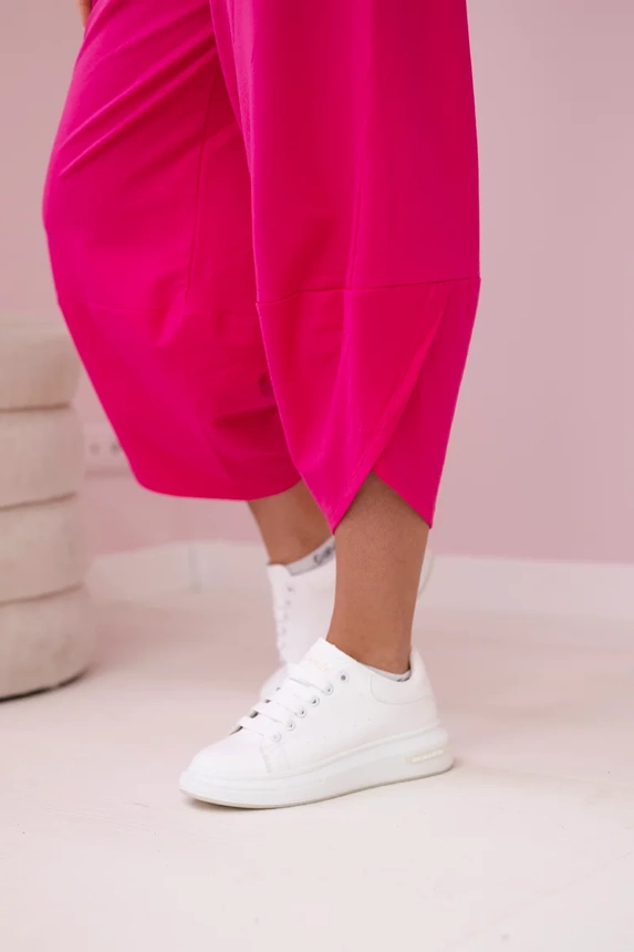 Bavlněná mikina kalhoty set fuchsie