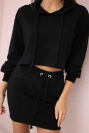 Blusenset mit Rock schwarz