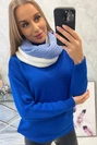 KN14 Women's two-color chimney blue+white