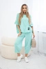 Baumwollset Bluse + Hose Helles Mint