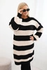 Women's Plus Size striped sweater dress black