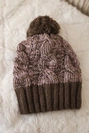 Čepice Paris fleece K213 hnědá+pudrově růžová