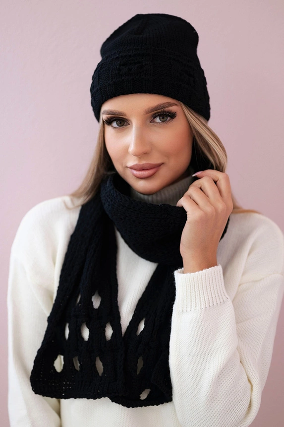 Women's set with a shawl Julita K382 black