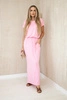 Viscose dress with pockets light pink