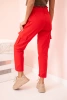 Cargohose mit hoher Taille für Damen rot
