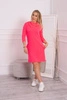 Dress with a hood and pockets pink neon