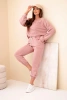 Viskose-Set Sweatshirt + Hose dunkelrosa