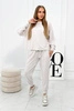 Set 2-piece sweatshirt + pants beige melange