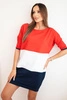 Women's dress with a tie on the back red
