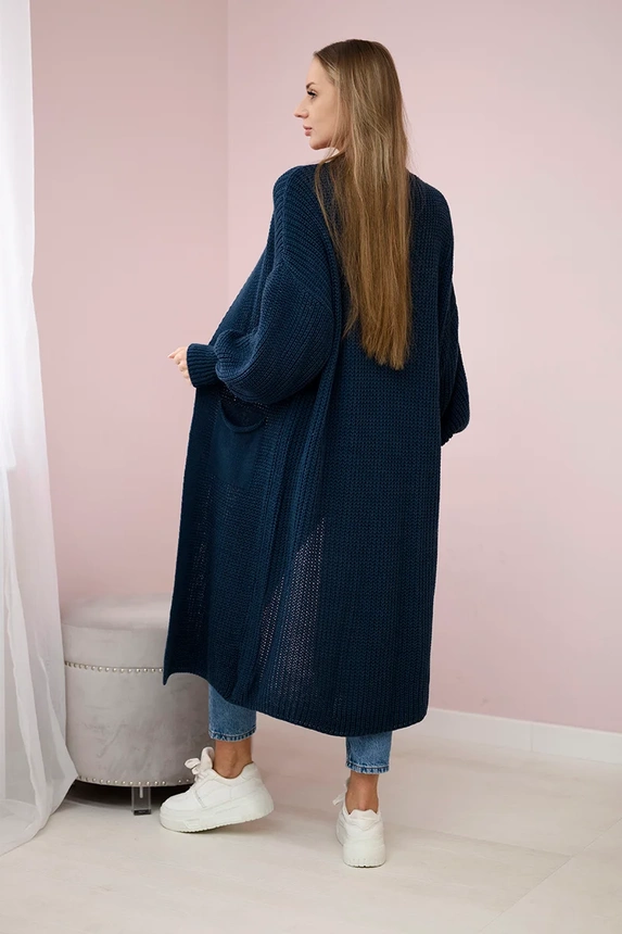 Sweater long cardigan Dark denim