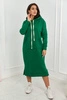 Long dress with a hood green