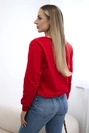 Bedrucktes Sweatshirt rot