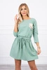 Kleid mit Paillettentasche dunkel mint