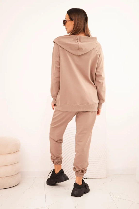 Damen-Baumwollset mit Kapuze und Reißverschluss fango