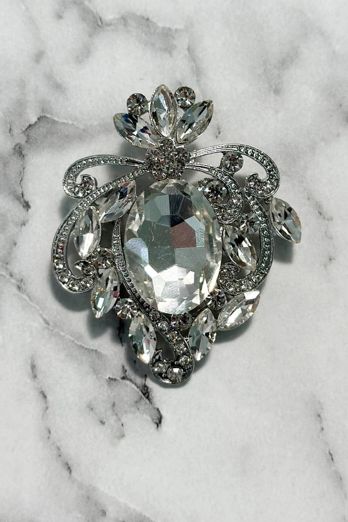 Brosche XZ459-247 Silber