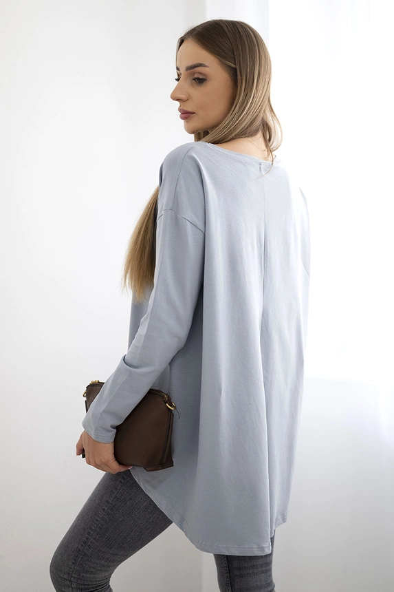 Damenbluse mit Adler und Canyon Schriftzug grau