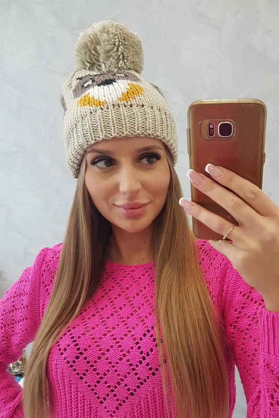 Dámska čiapka Sowa K340 béžová