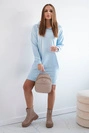 Hooded dress azure