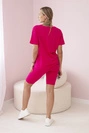 Set top+legíny fuchsiová