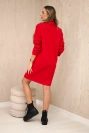 Kleid mit Krawatte rot