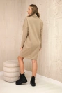 Krawattenkleid in Camel