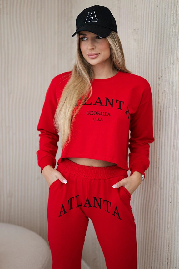 Atlanta tištěná sada červená
