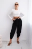 Trousers with wide leg and pockets black