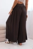 Damenhose aus Viskose mit weitem Bein braun