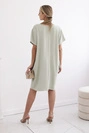 Dress with pockets and a pendant dark mint