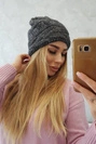 Čapica s fleece Edyta K298 grafit