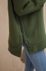 Insulated sweatshirt with a zipper on the side khaki
