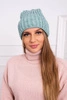 Magda K293 dunkle mintfarbene Mütze mit Umschlag