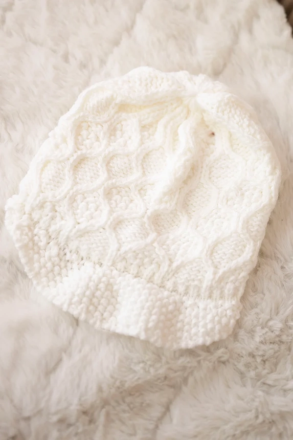 Cap with fleece Roma Bis K235 ecru