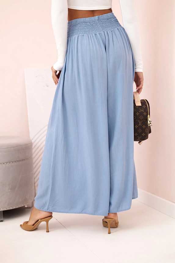 Damen Hose aus Viskose mit elastischem Bund Denim