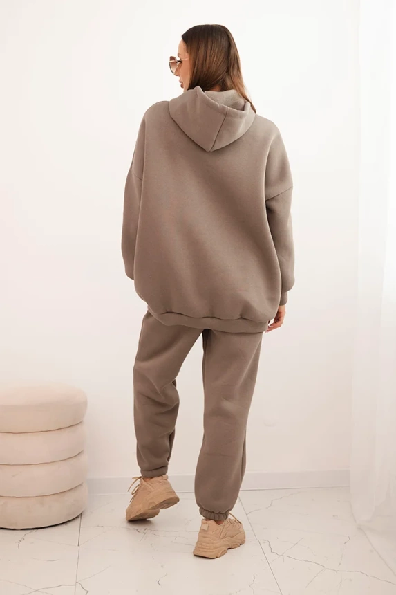 Women's warm cotton tracksuit with a hood fango