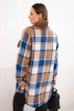 Women's checkered shirt cornflower blue