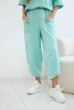 Cotton set blouse + trousers mint