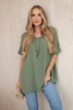 Oversized blouse with pendant light khaki