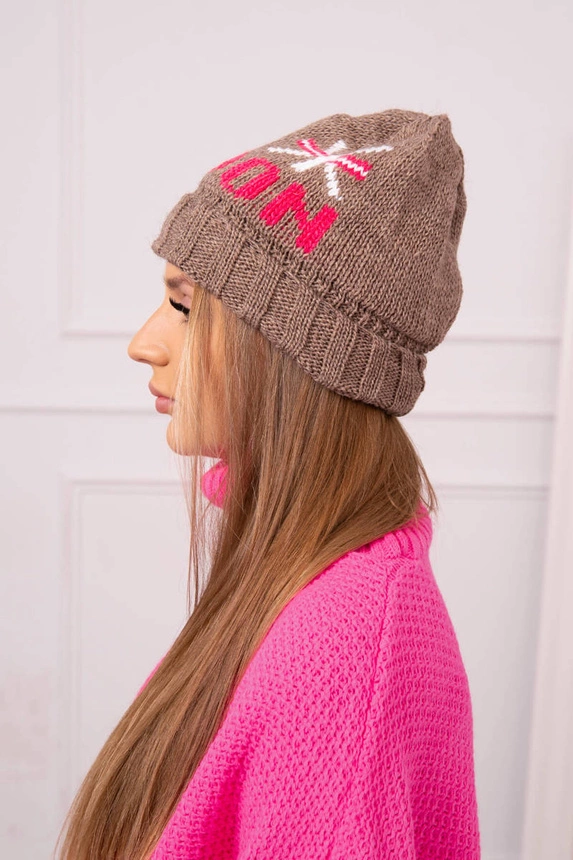 Women's cap London K385 mocca