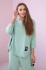 Cotton sweatshirt pants set dark mint