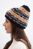 Women's wool winter hat with decorative crystals K399 black