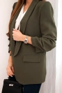 Elegant jacket with lapels khaki
