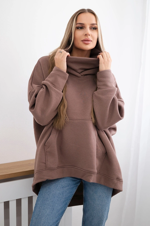 Bluza ocieplana oversize mocca