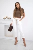 Punto trousers with belt ecru
