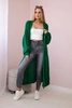 Sweater long cardigan green