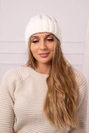 Dámská čepice Selena K384 light ecru