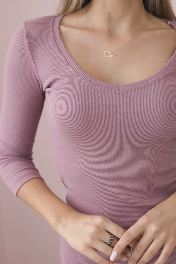 Dress fitted with neckline dark mint