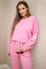 Set sweatshirt + pants buttery fabric light pink