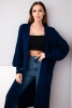 Langer Cardigan hellblau navy
